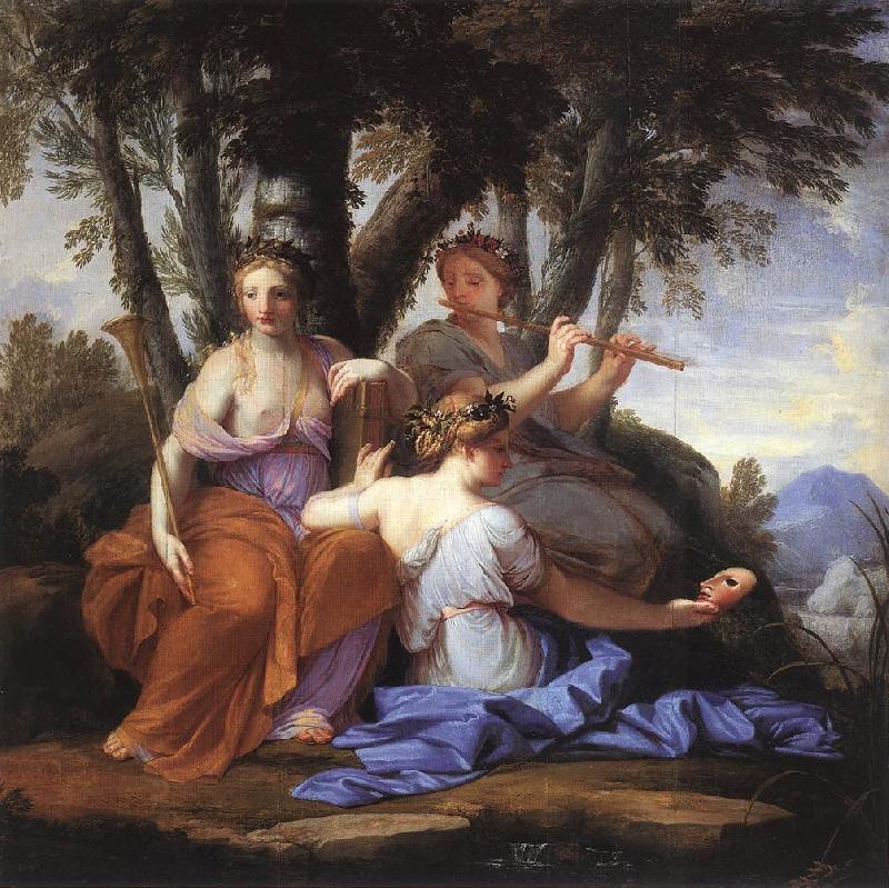 LE SUEUR, Eustache The Muses: Melpomene, Erato and Polymnia sf France oil painting art